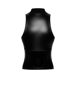 Top zippé Glam F324 vinyle et wetlook