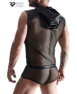 T-shirt à capuche en mesh - Regnes