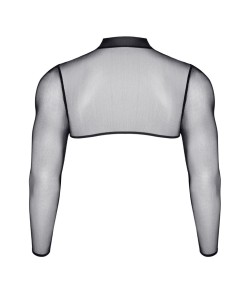 Crop top tulle noir transparent - Regnes