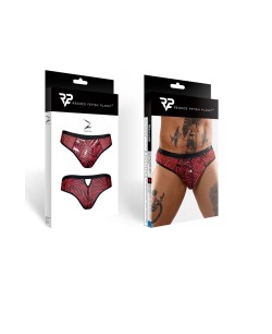 Slip type brésilien zébré rouge et noir - Regnes