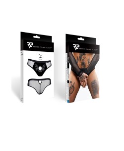 Slip type brésilien noir ouvert - Regnes