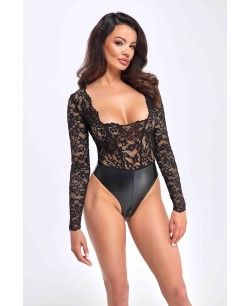 Body Psyché F296 wetlook et dentelle