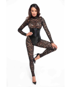 Combinaison corset Enigma F299 dentelle et wetlook